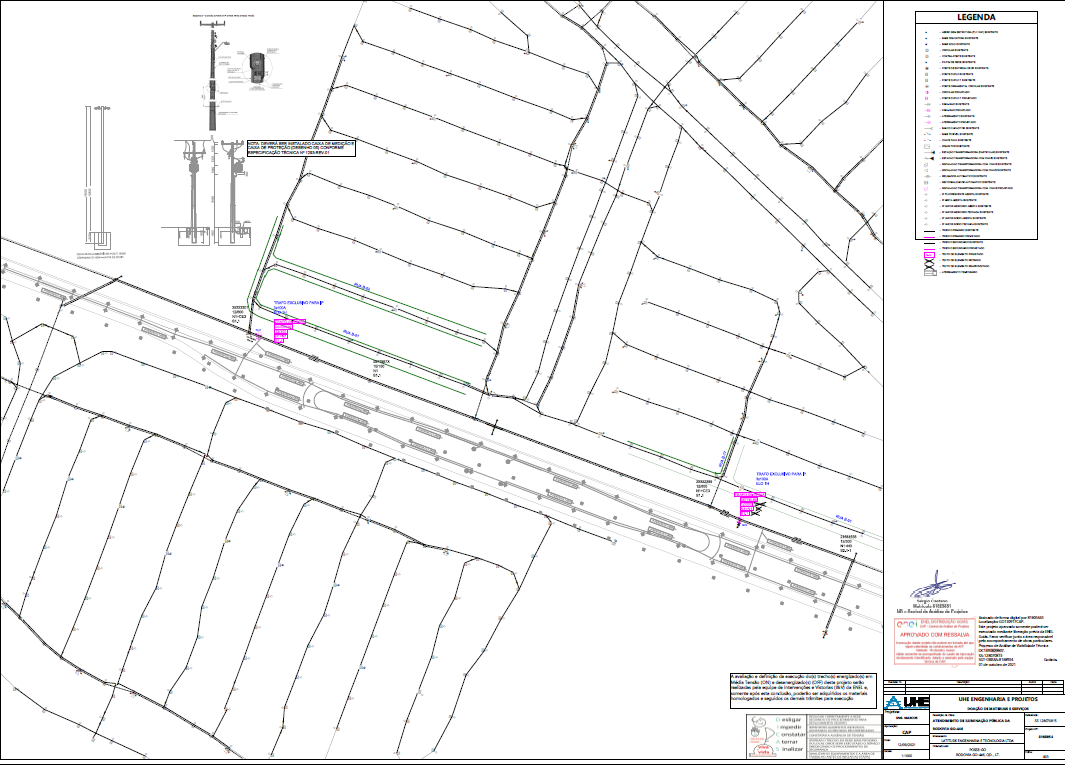 Planta Atendimento de iluminação pública da rodovia GO-466